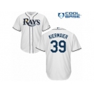 Men's Majestic Tampa Bay Rays #39 Kevin Kiermaier Authentic White Home Cool Base MLB Jersey