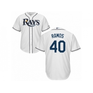 Men's Majestic Tampa Bay Rays #40 Wilson Ramos Replica White Home Cool Base MLB Jersey