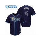 Men's Majestic Tampa Bay Rays #5 Matt Duffy Replica Navy Blue Alternate Cool Base MLB Jersey