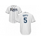 Men's Majestic Tampa Bay Rays #5 Matt Duffy Replica White Home Cool Base MLB Jersey