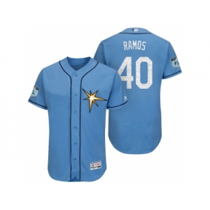 Men's Tampa Bay Rays #40 Wilson Ramos 2017 Spring Training Flex Base Authentic Collection Stitched Baseball Jersey