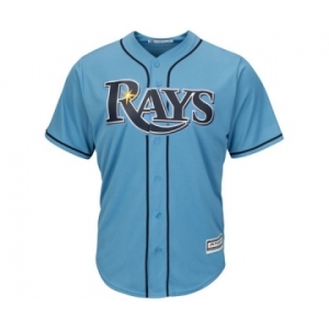 Men's Tampa Bay Rays Blank Majestic Light Blue Official Cool Base Jersey