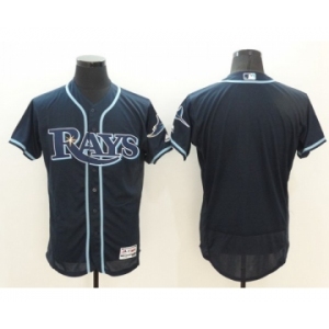 Men's Tampa Bay Rays Blank Majestic Navy Blue Flexbase Authentic Collection Team Jersey
