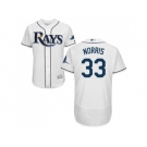 Tampa Bay Rays #33 Derek Norris White Flexbase Authentic Collection Stitched MLB Jersey