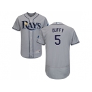 Tampa Bay Rays #5 Matt Duffy Grey Flexbase Authentic Collection Stitched MLB Jersey