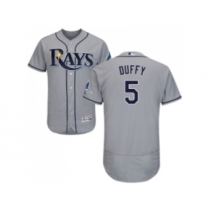 Tampa Bay Rays #5 Matt Duffy Grey Flexbase Authentic Collection Stitched MLB Jersey