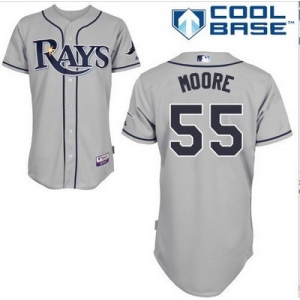 mlb Tampa Bay Rays #55 Moore DK grey(cool base)