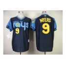 mlb jerseys tampa bay rays #9 myers dk.blue [1970 m&n]