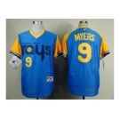 mlb jerseys tampa bay rays #9 myers lt.blue [1988 m&n]