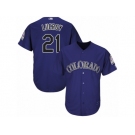 Colorado Rockies #21 Jonathan Lucroy Replica Purple Alternate 1 Cool Base MLB Jersey