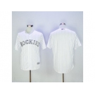 Colorado Rockies Blank White New Cool Base Stitched Baseball Jersey