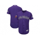 Men Colorado Rockies Customized Majestic Purple 2018 Spring Training Flex Base Team Jersey