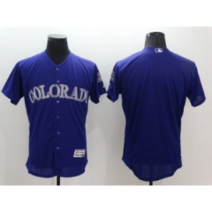 Men Colorado Rockies blank Majestic Purple Flexbase Authentic Collection Jersey