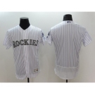 Men Colorado Rockies blank Majestic White Flexbase Authentic Collection Jersey