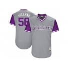 Men's 2017 Little League World Series Rockies Greg Holland #56 Holland Gray Jersey