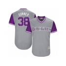 Men's 2017 Little League World Series Rockies Mike Dunn #38 Dunner Gray Jersey