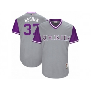 Men's 2017 Little League World Series Rockies Pat Neshek #37 Neshek Gray Jersey