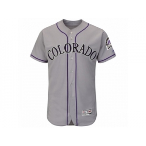 Men's Colorado Rockies Majestic Blank Gray Flexbase Authentic Collection Team Jersey