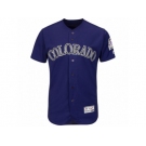 Men's Colorado Rockies Majestic Blank Purple Flexbase Authentic Collection Team Jersey