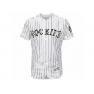 Men's Colorado Rockies Majestic Blank White Flexbase Authentic Collection Team Jersey