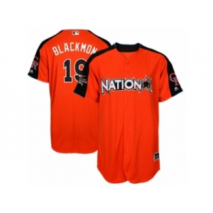 Men's Majestic Colorado Rockies #19 Charlie Blackmon Replica Orange National League 2017 MLB All-Star MLB Jersey