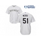 Men's Majestic Colorado Rockies #51 Jake McGee Authentic White Home Cool Base MLB Jersey