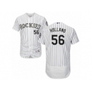 Men's Majestic Colorado Rockies #56 Greg Holland White Flexbase Authentic Collection MLB Jersey