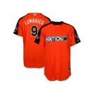 Men's Majestic Colorado Rockies #9 DJ LeMahieu Replica Orange National League 2017 MLB All-Star MLB Jersey