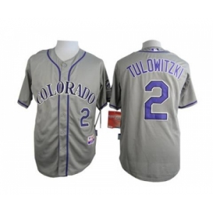 mlb jerseys colorado rockies #2 tulowitzki grey