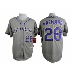 mlb jerseys colorado rockies #28 arenado grey