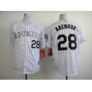 mlb jerseys colorado rockies #28 arenado white[purple stripe]