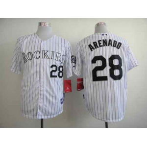 mlb jerseys colorado rockies #28 arenado white[purple stripe]