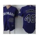 mlb jerseys colorado rockies #46 hammel purple