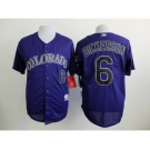 mlb jerseys colorado rockies #6 dickerson blue