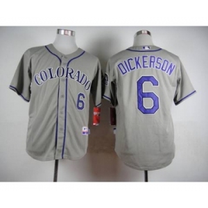 mlb jerseys colorado rockies #6 dickerson grey