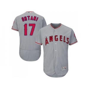 Los Angeles Angels Of Anaheim #17 Shohei Ohtani Grey Flexbase Authentic Collection Stitched MLB Jersey