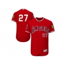 Los Angeles Angels Of Anaheim #27 Mike Trout Red 2017 Spring Training Flexbase Authentic Collection Stitched Baseball Jersey