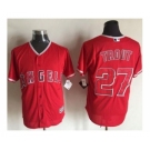 Los Angeles Angels Of Anaheim #27 Mike Trout Red New Cool Base Stitched Baseball Jersey