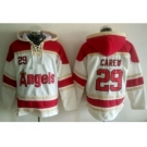 Los Angeles Angels Of Anaheim #29 Rod Carew White Sawyer Hooded Sweatshirt Baseball Hoodie