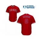 Los Angeles Angels of Anaheim #0 Yunel Escobar Replica Red Alternate Cool Base MLB Jersey