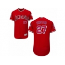 Los Angeles Angels of Anaheim #27 Darin Erstad Red Alternate Flexbase Authentic Collection MLB Jersey