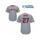 Los Angeles Angels of Anaheim #27 Darin Erstad Replica Grey Road Cool Base MLB Jersey