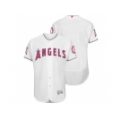 Los Angeles Angels of Anaheim Blank White Home 2016 Mother's Day Flex Base Jersey