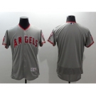 Men Los Angeles Angels Blank Majestic Gray Flexbase Authentic Collection Jersey