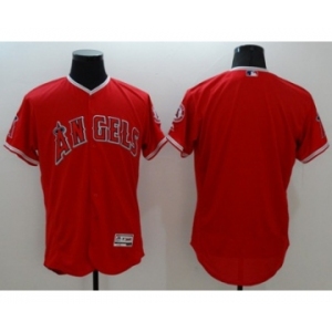 Men Los Angeles Angels Blank Majestic red Flexbase Authentic Collection Player Jersey