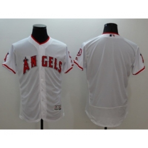 Men Los Angeles Angels Blank Majestic white Flexbase Authentic Collection Player Jersey