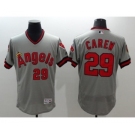 Men Los Angeles Angels Of Anaheim #29 Rod Carew Gray Flexbase Authentic Collection Cooperstown Stitched Jersey