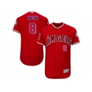 Men Los Angeles Angels Of Anaheim #8 Justin Upton Red Flexbase Authentic Collection Stitched Baseball Jersey