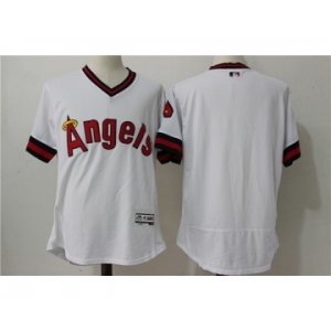 Men Los Angeles Angels Of Anaheim Blank White Flexbase Authentic Collection Cooperstown Stitched Jersey