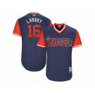 Men's 2017 Little League World Series Angels #16 Huston Street Larrry Navy Jersey